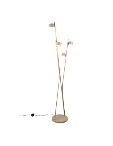 Lámpara de pie con 4 focos orientables CODA interruptor pedal bombillas excl. 4x GX53 max. 10W IP20 Beige