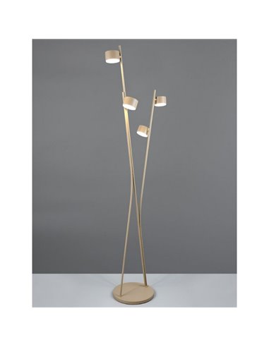 Lámpara de pie con 4 focos orientables CODA interruptor pedal bombillas excl. 4x GX53 max. 10W IP20 Beige