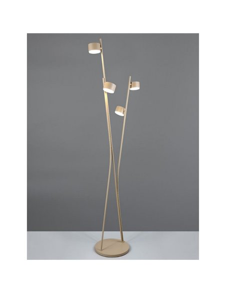 Lámpara de pie con 4 focos orientables CODA interruptor pedal bombillas excl. 4x GX53 max. 10W IP20 Beige
