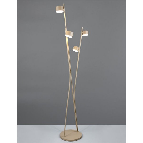 Lampadaire CODA avec 4 spots orientables, interrupteur à pédale, ampoules non incluses : 4 GX53 max. 10 W, IP20, beige