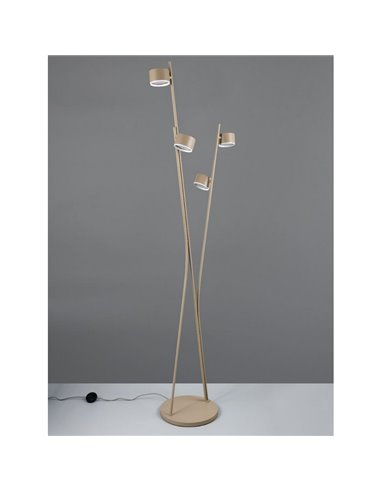 Lámpara de pie con 4 focos orientables CODA interruptor pedal bombillas excl. 4x GX53 max. 10W IP20 Beige