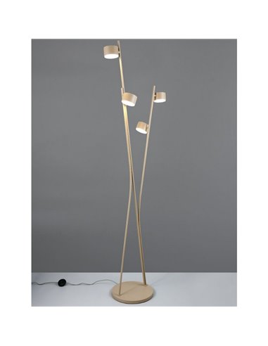 Lámpara de pie con 4 focos orientables CODA interruptor pedal bombillas excl. 4x GX53 max. 10W IP20 Beige