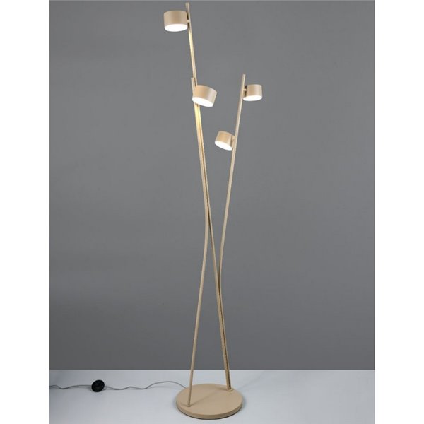 Lámpara de pie con 4 focos orientables CODA interruptor pedal bombillas excl. 4x GX53 max. 10W IP20 Beige