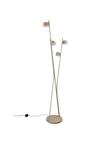 Lámpara de pie con 4 focos orientables CODA interruptor pedal bombillas excl. 4x GX53 max. 10W IP20 Beige