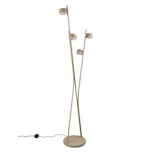 Lámpara de pie con 4 focos orientables CODA interruptor pedal bombillas excl. 4x GX53 max. 10W IP20 Beige