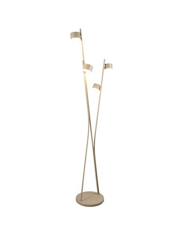 Lámpara de pie con 4 focos orientables CODA interruptor pedal bombillas excl. 4x GX53 max. 10W IP20 Beige