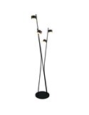 Lampadaire CODA 4 lampes avec interrupteur à pied, sans 4 ampoules GX53, max. 10 W, IP20, noir