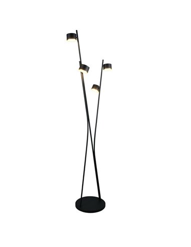 Lampadaire CODA 4 lampes avec interrupteur à pied, sans 4 ampoules GX53, max. 10 W, IP20, noir
