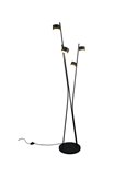 Lampadaire CODA 4 lampes avec interrupteur à pied, sans 4 ampoules GX53, max. 10 W, IP20, noir