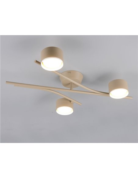 Plafón de techo con 3 focos orientables CODA bombillas excl. 3x GX53 max. 10W IP20 Beige