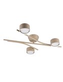 Plafón de techo con 3 focos orientables CODA bombillas excl. 3x GX53 max. 10W IP20 Beige