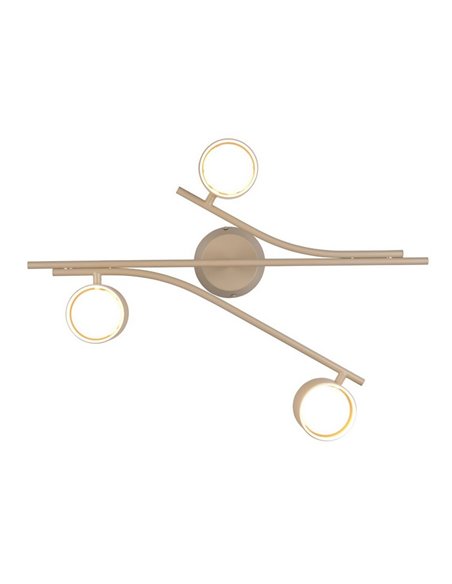 Plafón de techo con 3 focos orientables CODA bombillas excl. 3x GX53 max. 10W IP20 Beige
