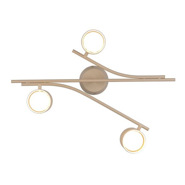 Plafón de techo con 3 focos orientables CODA bombillas excl. 3x GX53 max. 10W IP20 Beige