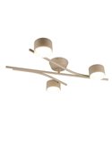 Plafonnier CODA avec 3 spots orientables, ampoules non incluses : 3 GX53 max. 10 W, IP20, beige