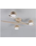 Plafonnier CODA avec 3 spots orientables, ampoules non incluses : 3 GX53 max. 10 W, IP20, beige