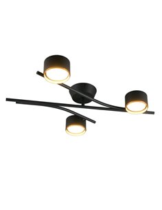 Plafón de techo con 3 focos CODA bombillas excl. 3x GX53 max. 10W IP20 Negro