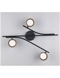 Plafonnier CODA à 3 ampoules (hors 3x GX53 max. 10W, IP20 Noir)