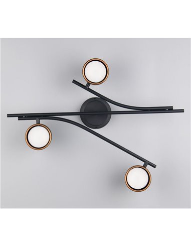 Plafonnier CODA à 3 ampoules (hors 3x GX53 max. 10W, IP20 Noir)