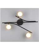 Plafón de techo con 3 focos CODA bombillas excl. 3x GX53 max. 10W IP20 Negro