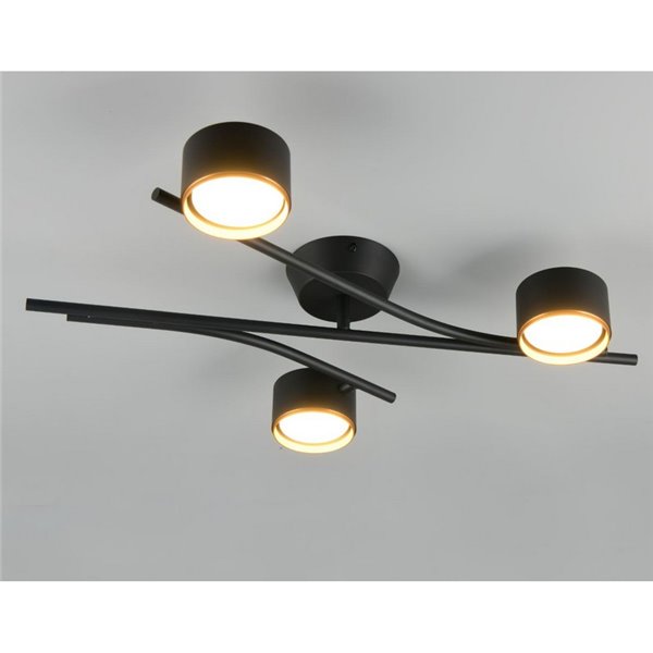 Plafón de techo con 3 focos CODA bombillas excl. 3x GX53 max. 10W IP20 Negro