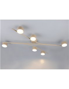 Plafón de techo CODA con 6 focos orientables bombillas excl. 6x GX53 max. 10W IP20 Beige 2