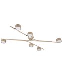 Plafón de techo CODA con 6 focos orientables bombillas excl. 6x GX53 max. 10W IP20 Beige