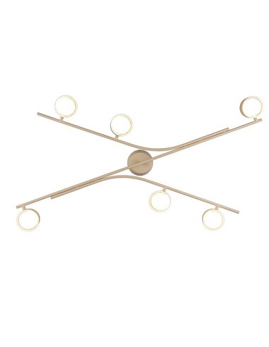 Plafón de techo CODA con 6 focos orientables bombillas excl. 6x GX53 max. 10W IP20 Beige