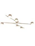Plafonnier CODA à 6 spots orientables, sans 6 ampoules GX53, max. 10 W, IP20, beige