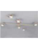 Plafón de techo CODA con 6 focos orientables bombillas excl. 6x GX53 max. 10W IP20 Beige