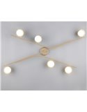 Plafón de techo CODA con 6 focos orientables bombillas excl. 6x GX53 max. 10W IP20 Beige