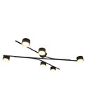 Luminária de teto CODA, 6 focos ajustáveis, lâmpadas excluindo 6x GX53, máx. 10 W, IP20, preta