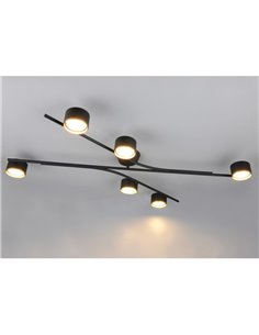 Plafonnier CODA, 6 spots orientables, sans 6 ampoules GX53, max. 10 W, IP20, noir 2