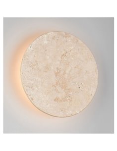 Applique murale LED ronde en pierre de travertin BOBBIN Ø23cm 4W 1x 370lm, 3000K IP20 2