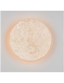 Applique murale LED ronde en pierre de travertin BOBBIN Ø23cm 4W 1x 370lm, 3000K IP20