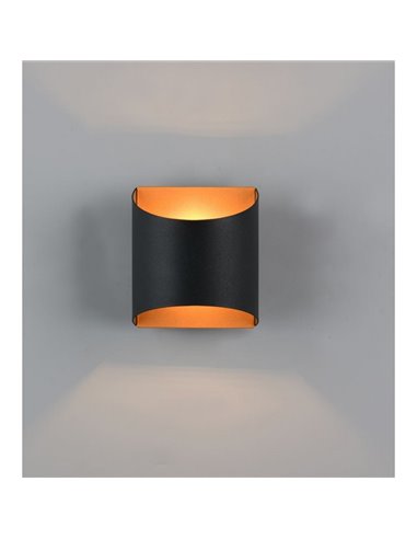 Aplique de pared decorativo SAMDEL luz arriba y abajo, bombilla excl. 1x G9 max. 5W IP20 Negro