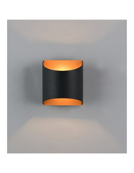 Aplique de pared decorativo SAMDEL luz arriba y abajo, bombilla excl. 1x G9 max. 5W IP20 Negro