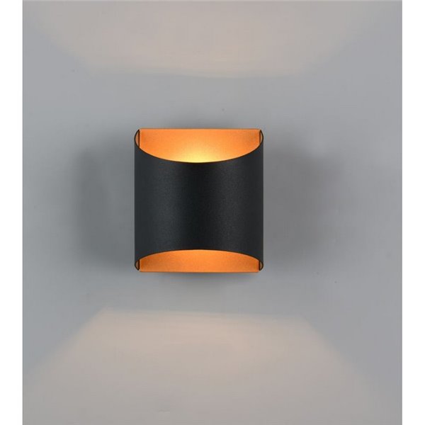 Aplique de pared decorativo SAMDEL luz arriba y abajo, bombilla excl. 1x G9 max. 5W IP20 Negro