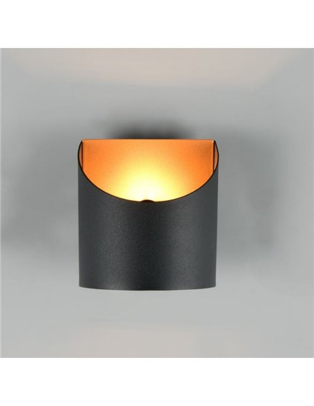 Aplique de pared decorativo SAMDEL luz arriba y abajo, bombilla excl. 1x G9 max. 5W IP20 Negro