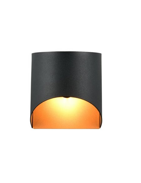 Aplique de pared decorativo SAMDEL luz arriba y abajo, bombilla excl. 1x G9 max. 5W IP20 Negro