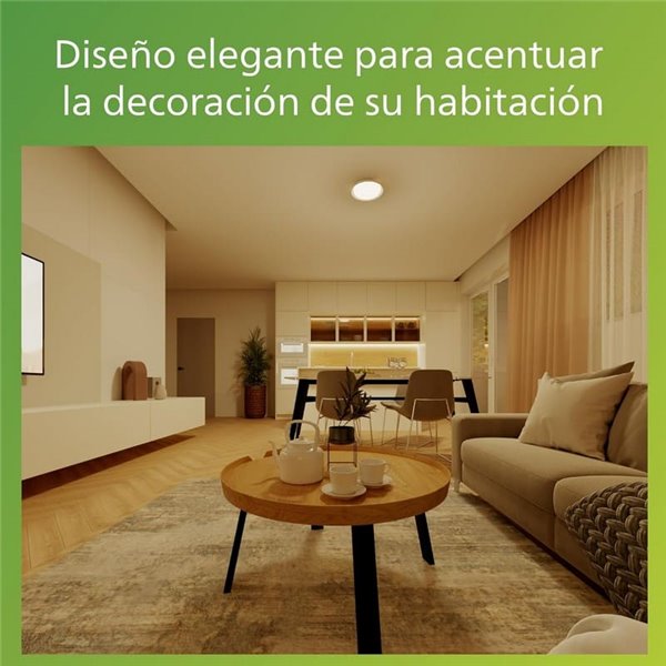 Plafón de Techo LED PEBBLO Ultra Efficient 10W, 2700K/4000K, Superslim Negro
