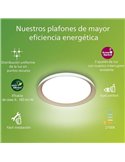 Plafón de techo LED PEBBLO blanco Ultra Efficient 10W, 2700K/4000K