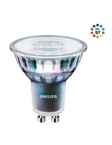Bombilla LED GU10 Dicroica con alto Indice de reproducción Cromatica | Philips Master LED Expert Color | LeonLeds Iluminación