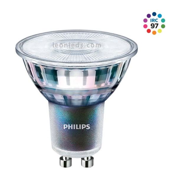 Bombilla LED GU10 Dicroica con alto Indice de reproducción Cromatica | Philips Master LED Expert Color | LeonLeds Iluminación