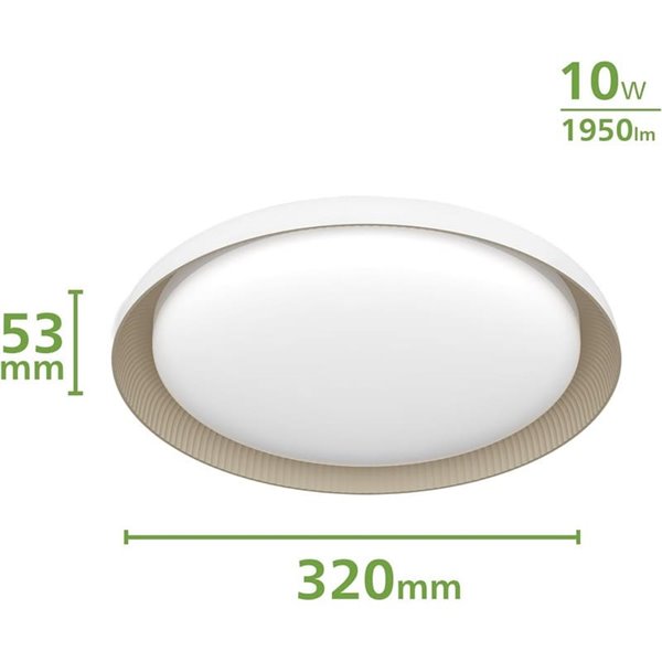 Plafon LED branco PEBBLO ultra eficiente 10W, 2700K/4000K