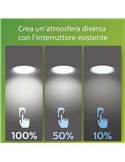 Plafonnier LED blanc PEBBLO 10W ultra efficace, 2700K/4000K