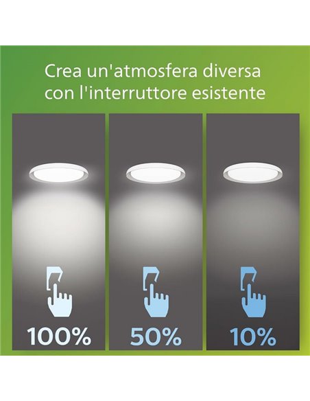 Plafon LED branco PEBBLO ultra eficiente 10W, 2700K/4000K
