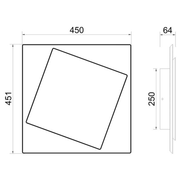 Aplique LED DAKLA 30W 45cm 6429 6430 Mantra medidas | LeonLeds