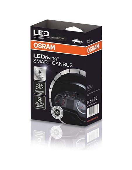 Cancelador de errores CANbus para retrofits H7 LEDriving® SMART CANBUS LEDSC01-2HFB, 12W