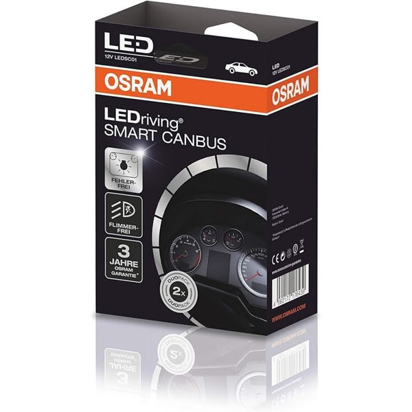 Cancelador de errores CANbus para retrofits H7 LEDriving® SMART CANBUS LEDSC01-2HFB, 12W