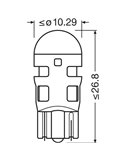 Lámapras LED compatibles con W5W ámbar LEDriving SL 12V W2.1x9.5d, 0,5W, 2827DYP-2BL, 2 uds